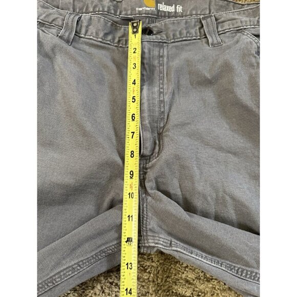 CARHARTT Gray Canvas Carpenter Pants Relaxed Fit Workwear Rugged 36x31 READ - Picture 7 of 9